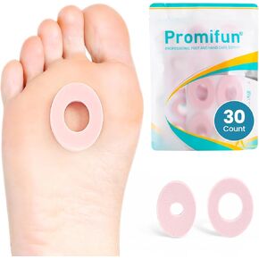 Corn Cushions for Toes and Feet - Callus Cushions to Protect Sore Spots with Foam Padding - Self-Stick Adhesive Pads - Relief Pain, Pressure and Friction from Shoes (Multi-Size, 30 Count)