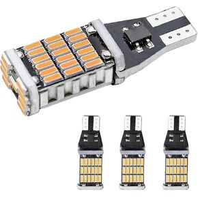 4PCS LED Reverse Lights for Car, T15 LED Bulbs for Car Turn Signal Back Up Light, Error Free 45SMD-4014 Chipsets, 6500K Super Bright Led Brake Stop Cargo Lights Bulb Replacement (Red)