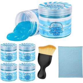 Car Cleaning Putty 4 Pack Cleaning Gel for Car Interior Reusable Vent Cleaner Kit Long-Lasting Keyboard Slime Cleaner Detailing Putty for Dust Removal (5.6oz/pcs)