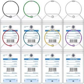 MSC Cruise Luggage Tag Holders, Waterpoof MSC Cruise Luggage Tag Holder Fits for MSC & Carnival Cruise Line Ship Tags, Cruise Essentials Must Haves 2025-2026 (8 Pcs with 7 Colors)