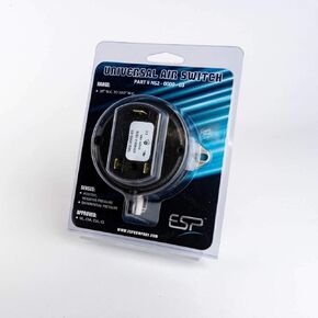 GCP Universal Air Switch for HVAC, Mechanical (Spdt), Push Button, Manual, Black