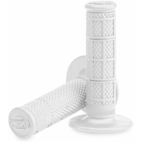 ProTaper 1/3 Waffle Off-Road Motorcycle Hand Grips - White/One Size