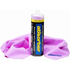 CleanTools The Absorber Synthetic Premium Drying Chamois Cloth for Car: Super Absorbent, Scratch-Free and Washable | 27-Inch x 17-Inch, Purple | Discontinued| Replacement PN: 14943