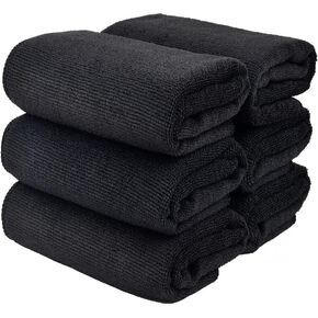 Microfiber Premium Cleaning Cloth - 6pcs (16 × 16 بوصة) الأداء العالي الاحترافي - 1200 غسل ، مناشف السيارات الفائقة الفائق ، الفخاخ السائلة والسائل لتألق مرآة خالية من الخطوط ،