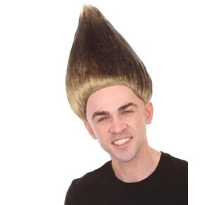 Adult Unisex Multiple Color Options Straight Cosplay Halloween Troll Wig, Synthetic Soft Hair Fiber, Perfect for your next Festival and Group Anime Party. (Dark Grey)