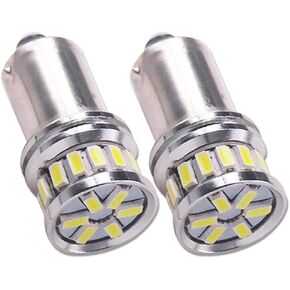 BAX9S H6W LED Bulbs White 6000K 12V-24V Canbus Error Free 2000LM with Projector For Car Sidelights Backup Interior Light, 2 Pack