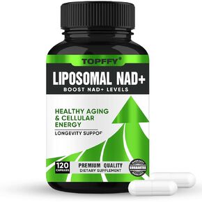 Liposomal NAD+ Supplement 500 mg, with TMG 250 mg, Boost NAD+ High Absorption for Cellular Energy and Age Resist-120 Capsules