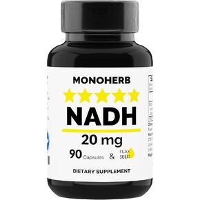 NADH 20 mg - 90 Vegetarian Capsules - Reduced Nicotinamide Adenine Dinucleotide Supplement