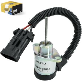 12V Fuel Shut Off Stop Shutdown Solenoid 1G925-60011 6691498 For Bobcat S185 S205 325 328 329 331 334 335 337 341 Skid Steer Kubota Engine 1503ES-12A5UC4S