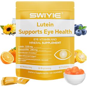 Lutein Gummies – Eye Vitamin and Mineral Supplement with 20mg Lutein & 4mg Zeaxanthin – Gummy Vitamins for Eye Health Support – Naturally Flavored, 60 Gummies