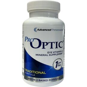 Pro-Optic Traditional Formula Eye Supplement - AREDS 2 Based Vision Support for Adults 50+ - 30 Capsules, 1-Month Supply - Lutein 10mg, Zeaxanthin 2mg