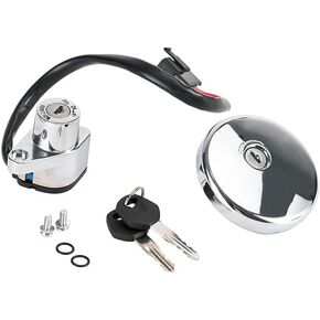 Artudatech Ignition Switch & Fuel Tank Cap Fit for Kawasaki VULCAN 500 LTD 800 CLASSIC 2001-2009