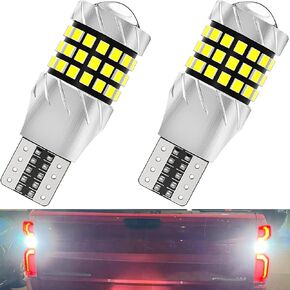 White LED Reverse Light Bulbs for 2014-2024 Chevrolet/Chevy Silverado 1500 2500 3500 Rear Backup Babk Up Light High Mount Cargo Lamp Bulbs 12-24V/5W 3000K LED Lighting GM13503360