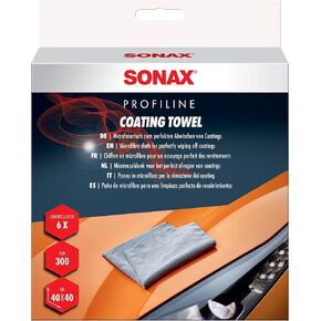 Sonax edgeless مناشف طلاء الألياف الدقيقة | ألياف متطرفة للمسح خالية من الخطوط | خالية من الخدش وخالية من الانتهاء من | مثالية للطلاء ومقاييس مانع التسرب | 451100 | 16 "x16" | 6 حزمة