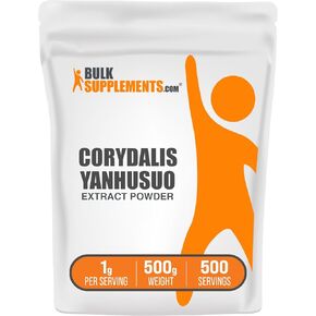 BulkSupplements.com Corydalis Extract Powder - Corydalis Root Extract, Corydalis Powder - Herbal Supplement, Vegan & Gluten Free, 1000mg per Serving, 250g (8.8 oz) (Pack of 1)