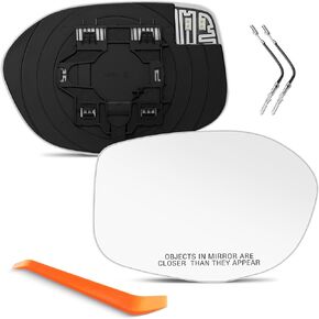 Compatible with 2014 2015 2016 2017 Honda Odyssey Passenger Side Mirror Replacement, Power Heated Right Side Mirror Glass, Chrome with Backing Plate