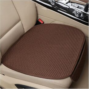 2 PCS Car Front Seat Protector Mats, 18.9" × 19.7" Memory Foam Non-Slip Auto Cushion Pad, Breathable & Comfortable Vehicle Seat Protector Cover, Universal Car Accessories (Beige)