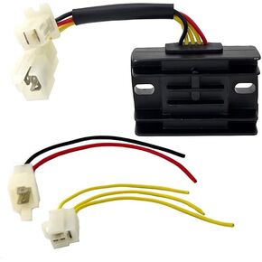 LK Voltage Regulator Rectifier for Suzuki GN125,AN125 AN150 5-wire Arctic cat 250 2x4 1999-2003/300 4x4 1998-2001 Suzuki GZ125 GZ250 GN250 GNX250 32800-29B00 OEM Regulator with Connecting Plug