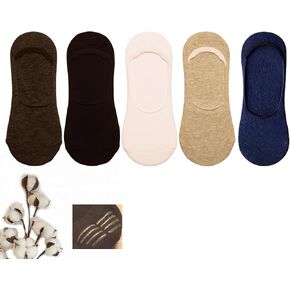 CHUNFO Mens No Show Socks Plus Size Cotton Invisible Loafers Short Sock Breathable Size 9.5-13.5