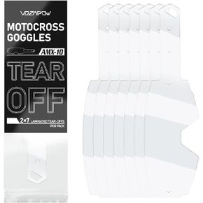 Racing Laminated Tear-Offs, Designed for AMX10 Goggles, Ensure Crystal Clear Vision in Extreme Racing Conditions