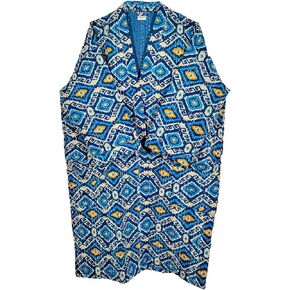 Ethnic Cotton Lightweight Open Front Mid-Length Hippie Ikat Print Women Outwear Kantha Jacket