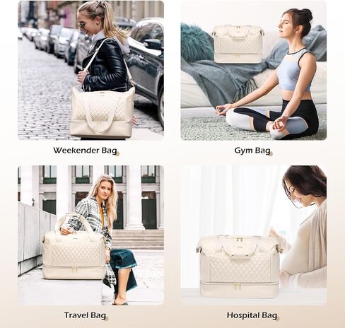 سفر القراصنة القراصنة القراصنة في أسبوع واحد حقيبة حمل للنساء مع حقيبة داكز مع مقصورة الجيب والأحذية الرطب تحمل حقائب حمل لرحلات العمل ، السفر ، الرياضة ، صالة الألعاب الرياضية ، اليوغا ، المستشفى ، 3 أجهزة كمبيوتر ، 43 لتر ، بيج ، بيج in Kuwait