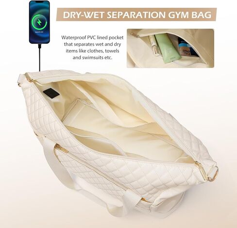 سفر القراصنة القراصنة القراصنة في أسبوع واحد حقيبة حمل للنساء مع حقيبة داكز مع مقصورة الجيب والأحذية الرطب تحمل حقائب حمل لرحلات العمل ، السفر ، الرياضة ، صالة الألعاب الرياضية ، اليوغا ، المستشفى ، 3 أجهزة كمبيوتر ، 43 لتر ، بيج ، بيج in Kuwait