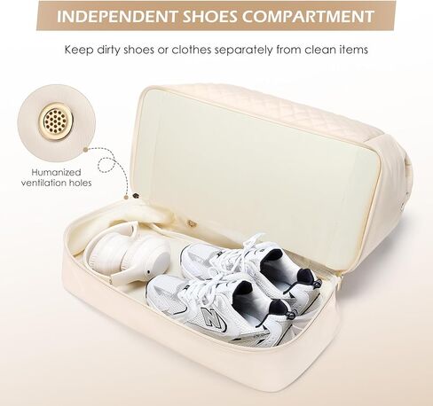 سفر القراصنة القراصنة القراصنة في أسبوع واحد حقيبة حمل للنساء مع حقيبة داكز مع مقصورة الجيب والأحذية الرطب تحمل حقائب حمل لرحلات العمل ، السفر ، الرياضة ، صالة الألعاب الرياضية ، اليوغا ، المستشفى ، 3 أجهزة كمبيوتر ، 43 لتر ، بيج ، بيج in Kuwait