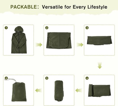 American Trends Rain Jacket Women Waterproof Packable Raincoats for Women Long Rain Coats Windbreaker in Saudi Arabia
