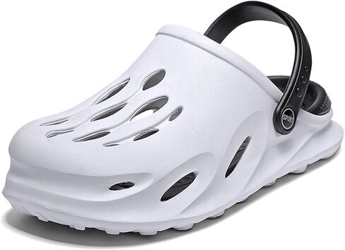 FLIOZY Mens Casual Slip-On Hollow Out Arch Support Clogs Garden Shoes Slip-on Outdoor Beach Slippers in Saudi Arabia