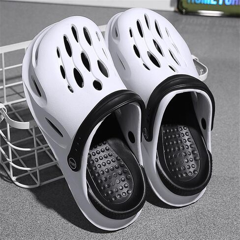 FLIOZY Mens Casual Slip-On Hollow Out Arch Support Clogs Garden Shoes Slip-on Outdoor Beach Slippers in Saudi Arabia