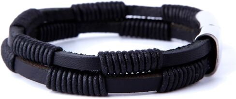 جلد بني داكن حول موضوع الطبيعة سوار له ولها، للجنسين، جلد طبيعي 100%، 8 بوصة، 8 بوصة، جلد، بدون أحجار كريمة, 8 inches, جلد, بدون أحجار كريمة in Kuwait