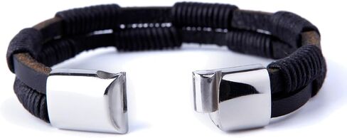 جلد بني داكن حول موضوع الطبيعة سوار له ولها، للجنسين، جلد طبيعي 100%، 8 بوصة، 8 بوصة، جلد، بدون أحجار كريمة, 8 inches, جلد, بدون أحجار كريمة in Kuwait