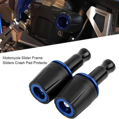 Crash Slider, 2Pcs Universal Slider Frame Sliders, CNC Frame Crash Slider for Kawasaki Z125, for, Crash Pad Protector with 10mm Screw(blue) in Saudi Arabia