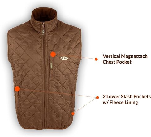 Drake Waterfowl Delta Quilted Fleece Lined Vest in Saudi Arabia