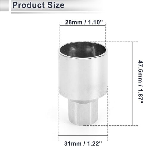 Vehicle Wheel Lock Lugnut for Land Rover #208-28ID Anti-Theft Screw Nut Removal Key Socket 1pc in Kuwait
