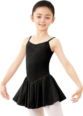 Girls Dance Leotards Back Cross Camisole Dance Dress Ballet Leotards with Skirt in Saudi Arabia