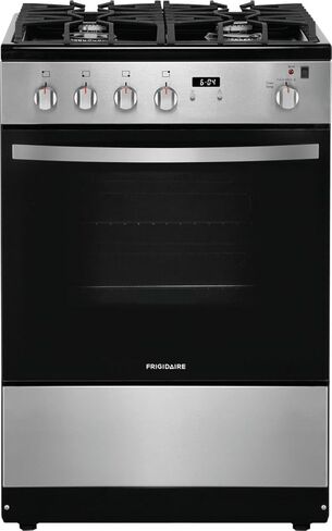 Frigidaire 24 in. 1.9 Cu. Ft. Gas Range in Stainless Steel with Continuous Cast Iron Grates, ADA Compliant in Saudi Arabia