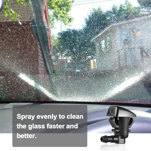 فوهات غسالة الزجاج الأمامي - بديل لـ Ford F250 F350 F450 F550 Super Duty - يحل محل OEM #: BC3Z17603A ، BC3Z -17603 -A ، طقوس الرش الممتازة (حزمة 2) in Kuwait