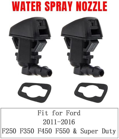 فوهات غسالة الزجاج الأمامي - بديل لـ Ford F250 F350 F450 F550 Super Duty - يحل محل OEM #: BC3Z17603A ، BC3Z -17603 -A ، طقوس الرش الممتازة (حزمة 2) in Kuwait