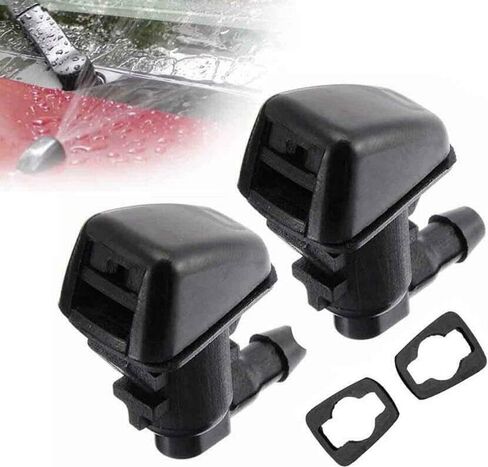 فوهات غسالة الزجاج الأمامي - بديل لـ Ford F250 F350 F450 F550 Super Duty - يحل محل OEM #: BC3Z17603A ، BC3Z -17603 -A ، طقوس الرش الممتازة (حزمة 2) in Kuwait