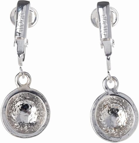 Silver Tone Non Pierced Clip On Sports Dangling Earrings in Kuwait