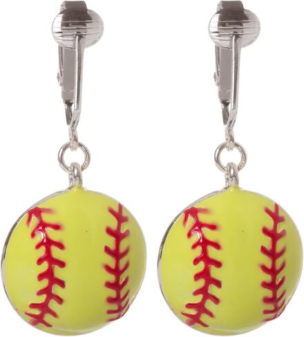 Silver Tone Non Pierced Clip On Sports Dangling Earrings in Saudi Arabia