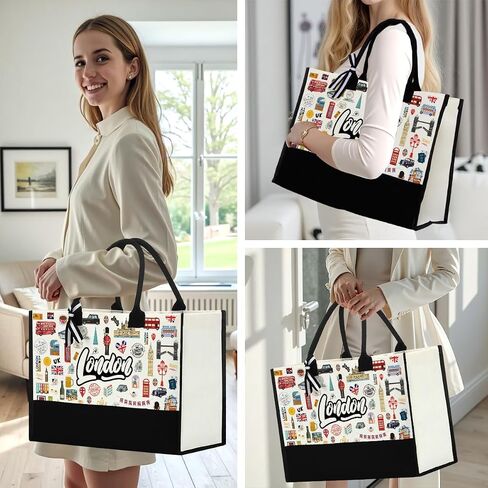 Tokyo Capetown Dubai Rome Amsterdam Vancouver Sydney London Bali Philadelphia Gifts for Women Canvas Tote Bag in Kuwait