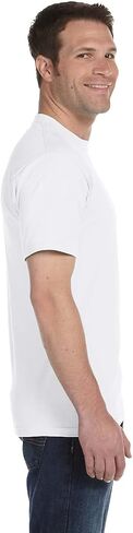 Hanes Men's 6-Pack FreshIQ Blue Label Crew T-Shirt, White, X-Large in Saudi Arabia