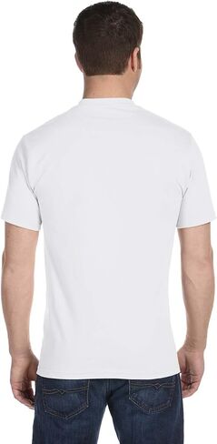 Hanes Men's 6-Pack FreshIQ Blue Label Crew T-Shirt, White, X-Large in Saudi Arabia