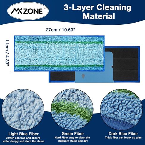 وسادات التطهير الرطبة من MXZONE متوافقة مع iRobot Braava Jet m6 (6110) (6012) (6112) ممسحة الروبوت النهائية، وسادات ممسحة Brava Roomba لمحلول التنظيف iRobot Braava Jet m6 (6 عبوات) in Saudi Arabia