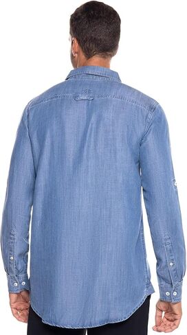 Coolibar UPF 50+ Men's Carson Chambray Shirt - Sun Protective in Saudi Arabia
