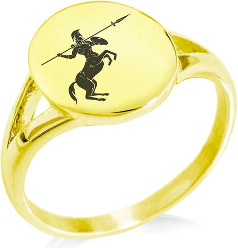 Black IP Plated Stainless Steel Greek Mythology Phoenix Hexagon Crest Flat Top Biker Style Polished Ring, Size 8 in Saudi Arabia