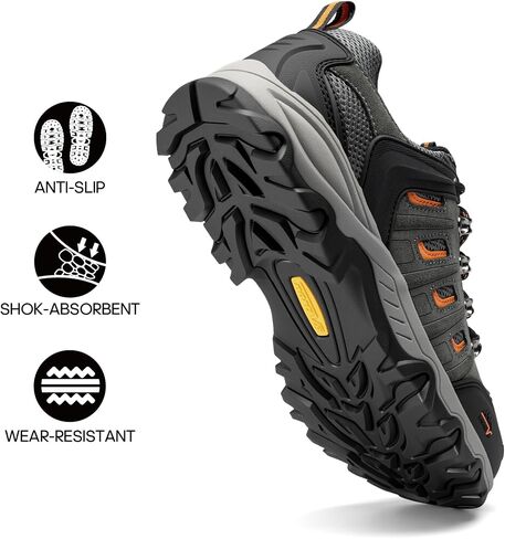 NORTIV 8 Men's Waterproof Hiking Shoes Leather | Low-Top Hiking Shoes for Outdoor Trailing Trekking Camping Walking in Kuwait